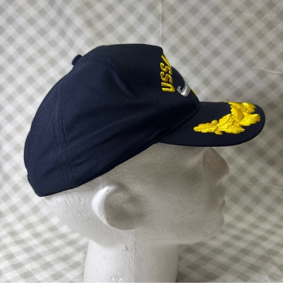 USS Alabama BB-60 Navy Ship Hat Black Gold Embroidered J Hats Snapback - Picture 2 of 6